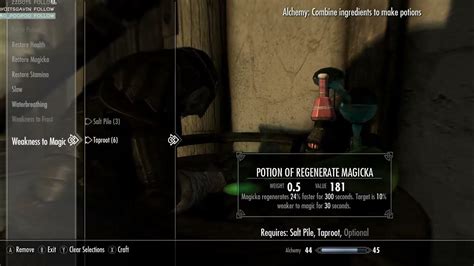 My healthmagicka bar not regenerate or regain to fully even in restno enemy encountered and no disease fully cured. . Regenerate magicka skyrim